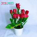 Artificial Small Sunflowers & plant in plastic vases --25 cm - Home Decoration Item. 