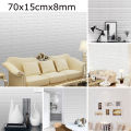 Decor Living 70 X15CM 3D Wall Paper Sheet DIY Self-Sticker Soft Anti-colliding Home Decoration.