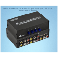 AV Switcher 4 Into 1 Out Av RCA Head Interface Audio and Video Switcher Multi-Function 4-Way AV Switcher Easy to Use. 