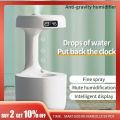 Water Droplet Air Humidifier Anti-Gravity Ultrasonic Cool Mist Maker Night Light Weightless Sprayer with LED Night Light. 