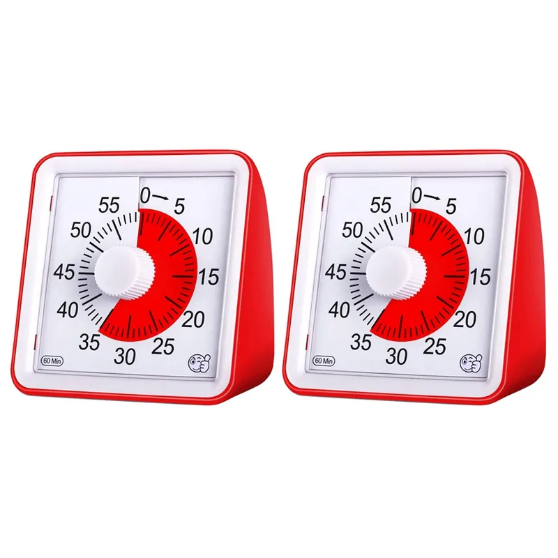 EITGZWAS 2X Visual Timer,60 Minute Kids Timer,3 Inch Countdown Timer ...