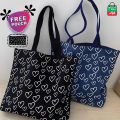 TAG Lifestyle Canvas Tote Bag/Fashionable Top Handle Bag Blue Color with Zipper for girls For University/College/Trendy Fashionable Women. 