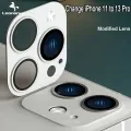 Modified Lens for iPhone 11 Change to 13 Pro Triple Camera Design Modify Tool HD Camera Lens Tempered Glass + Metal Protector. 