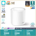TP-Link Deco X50 1 Pack AX3000 Whole Home Mesh WiFi 6 System Covers up to 3,000 Sq.Ft Supports up to 150 devices with Gigabit ports. 