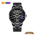 Inspired by skemi Waterproof Stainless Steel Quartz Car Wheel Rim Hub Design Men's Wrist Watch. 