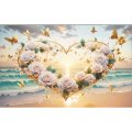 Foldable Wedding Banner Floral High-Quality Printed Anniversary Backdrop Reusable Durable Bridal Shower Decoration for Wedding.