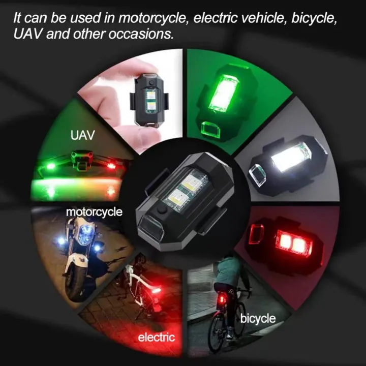 Rechargeable 7 Colors Flashing Light For Bike , Cycle or Drone