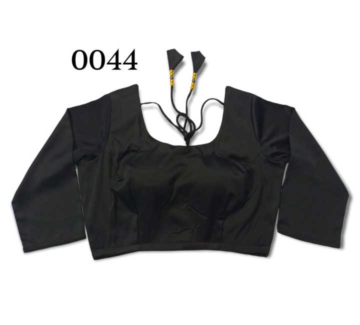 Black%20Color%20Three%20Quarter%20Sleeve%20Blouse%20For%20Women%20-%20Image%202