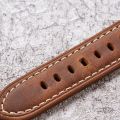 (New)Quick Release Watch Band Crazy Horse Leather Retro Watch Band For Samsung Huawei,Size: 24mm (Black And Black Buckle).
