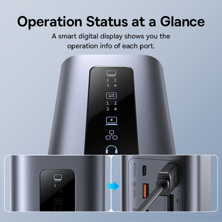 Baseus%20USB%20C%20Hub%20to%20DP%204K@60Hz%20HDMI%20DisplayPort%2011-IN-1%20Docking%20Station%20Triple%20Display%20RJ45%20PD%20100W%20For%20Window%20Mac%20USB%203.1%20HUB%20-%20Image%203