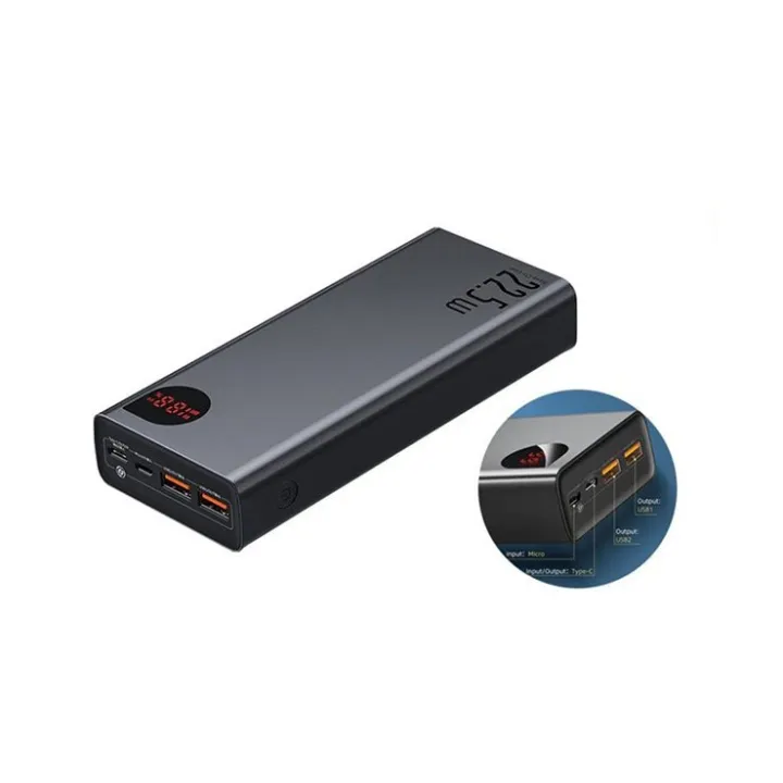 Baseus%2020000mAh%20Power%20Bank%2022W%20Adaman%20Digital%20Display%20Laptop%20Portable%20Charger,%20Fast%20Charging%20USB%20C%204-Port%20PD3.0%20Battery%20Pack%20for%20MacBook/Dell/XPS/IPad/iPhone%20-%20Image%204