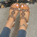 Summer Flat Toe Elastic Sequin Metal Sandals Women's Casual Fish Mouth Roman Style Women's Sandal Shoes for Women Women Sandals.