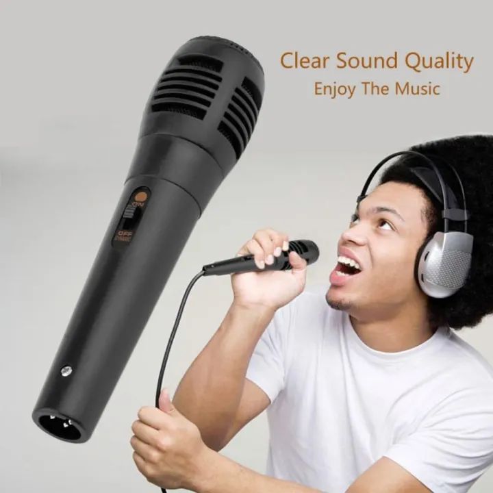 Microphone%20For%20Speaker%20Vocal%20Microphone%20For%20Karaoke%20With%20On/Off%20Switch%20Includes%2014.8ft%20XLR%20To%201/4''%20Connection%20Black%20-%20Image%204