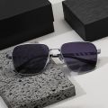 Premium Cool Metal Frame Square Nylon Lens Polarized Sunglasses, For Men Women Outdoor Sports Party Vacation Travel Driving Fishing Supplies Photo Props.