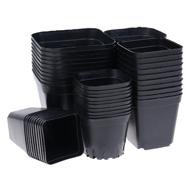 10pc%20Black%20Flower%20Pots%20Plastic%20Pots%20Small%20Square%20Pots%20for%20Succulent%20plants%20Layor%20-%20Image%202
