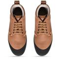 Woodland Men Solid Leather Mid-Top Sneakers - 3419119 LBROWN. 