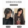Wolf Tail Wig Men's Long Hair Japanese Style Male Warrior Head Mid-Length Men's Anchovy Head Natural Daily Full-Head Wig Style. 