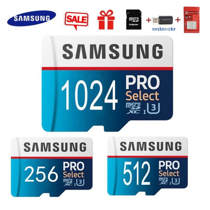 【COD+Ready Stock + FREE Shipping 】 Samsung Micro SD Memory Card 1024GB/512GB/256GB/128GB/64GB/32GB/16GB/8GB Class10 Mini SD Card
