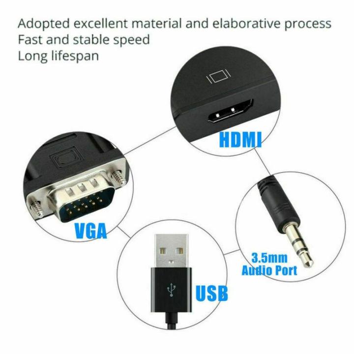 HDMI%20To%20VGA%20Male%20Output%201080P%20HD%20Audio%20TV%20AV%20HDTV%20Video%20Cable%20Converter%20Adapter%20-%20Image%208