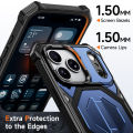 HOCE Rugger Armor Hard Phone Case With Stand For iPhone 17 16 15 14 13 12 Pro Max Plus 17 Air Heavy Duty Hard PC Cover. 