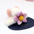 Autumn and winter new model Belle Rabbit Plush Sisters Clip Female Cute Furry Shark Clip Hairpin Back of Head Accessories.