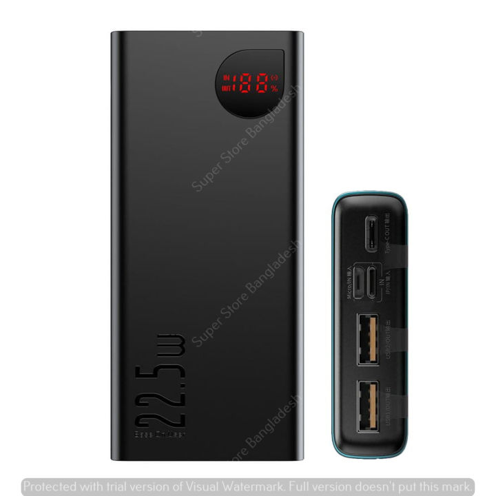 Baseus%2020000Mah%20adaman%2022.5w%2020000mah%20Metal%20Body%20Quick%20charge%20Power%20Bank%20Digital%20Display%20with%206%20months%20unofficial%20Warranty%20-%20Image%205