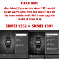 SKMEI Fashion Sport Watch Women Top brands Luxury 3Bar Waterproof Ladies Watches Small Dial Digital Watch Relogio Feminino 1252. 