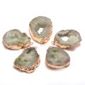 （New）1 Pc Natural Agate tone Pendant Irregular Druzy Geode Agate tone Charm for Jewelry Making Necklace Bracelet Gift. 