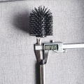 Toilet brush brush head 16mm stainless steel two-section brush rod TPR soft rubber silicone brush head soft bristle brush head manufacturer.