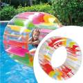 Swimming Pool Floats, Outer Dia 39in Kids Colorful Inflatable Water Wheel Roller Float Giant Roll.