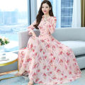 New Attractive Stylish Premium Quality Long Gown Dress Kurti Linen Fabric Digital Print One Piece Long Kurti For Women.