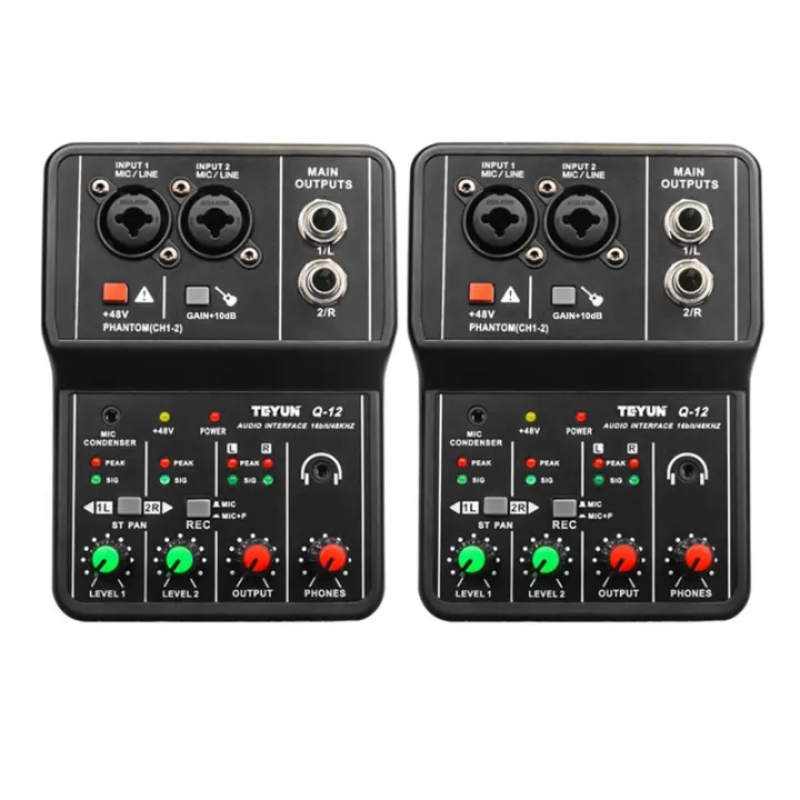 Sound System Thinkercard 2X Q-12 Sound Card Audio Mixer Sound Board Console Desk System ...