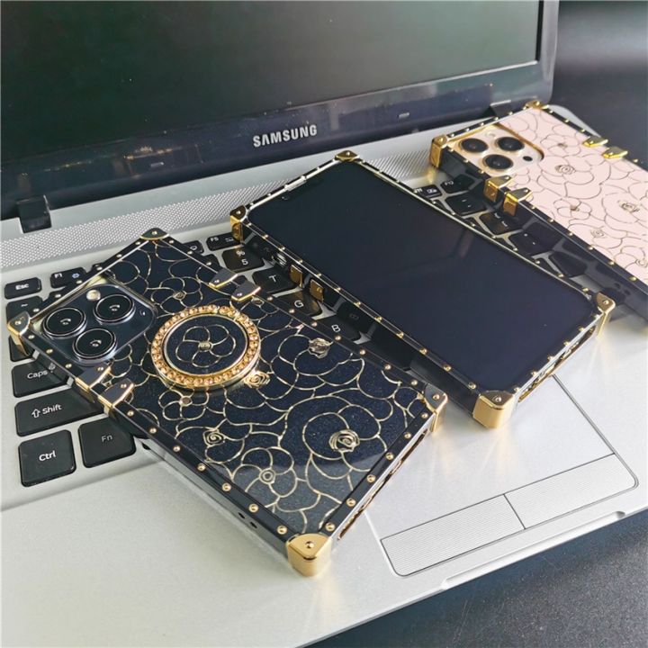 Luxury%20Glitter%20Rose%20Flower%20Gold%20Line%20Stripe%20Cover%20Square%20Phone%20Case%20for%20Motorola%20Moto%20One%205G%20Ace%20G%20Power%20G%20Stylus%20G%20Play%20Pure%20-%20Image%205