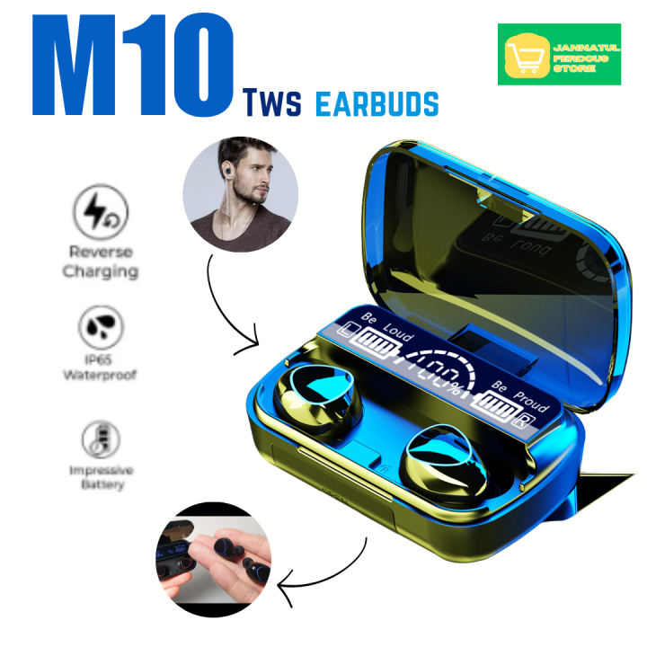 M10 Tws Black Bluetooth Good Quality Master Copy Best Perfomance  In Bugget