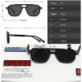 SHAUNA Retro Double Bridges Square Women Sunglasses Shades UV400 Fashion Men Trending Rivets Gradient Sun Glasses. 