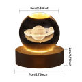 LED Crystal Ball Night Light Milky Way System Crystal Ball with Wooden Base Solar System Crystal Ball USB Charging Gift for Kids.