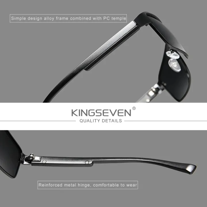 KINGSEVEN%20New%20Photochromic%20Sunglasses%20Men%20Chameleon%20Polarized%20Pilot%20Sun%20Glasses%20Driving%20Square%20Eyewear%20Men's%20Sun%20Glasses%20Male%20-%20Image%204