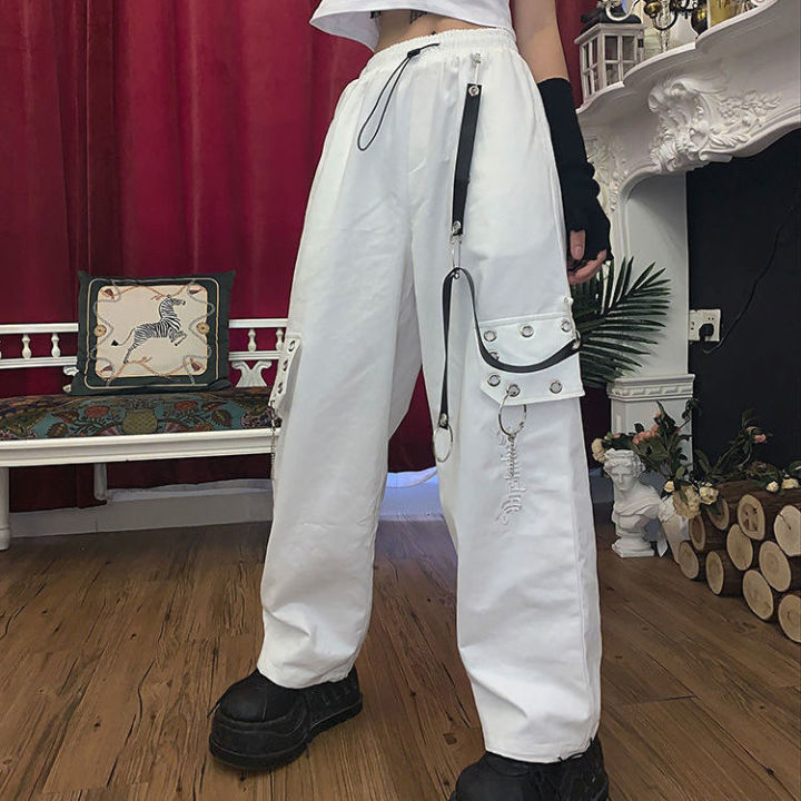 Punk%20Black%20Cargo%20Pants%20Women%20Gothic%20Chain%20White%20Wide%20Leg%20Trousers%20Female%20Hippie%20Street%20Style%20Emo%20Mall%20Goth%20-%20Image%202