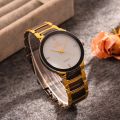 Fashion Men's Minimalist Ultra Thin Watches Business Stainless Steel Mesh Belt Quartz Watch.
