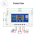 Vocoal 30A Solar Charge Contro ller Solar Panel Controller 12V/24V Adjusta ble LCD Display Solar Panel Batte ry Regulator With USB Port Auto PWM Controllers Intelligent System Charging Controller For Home. 