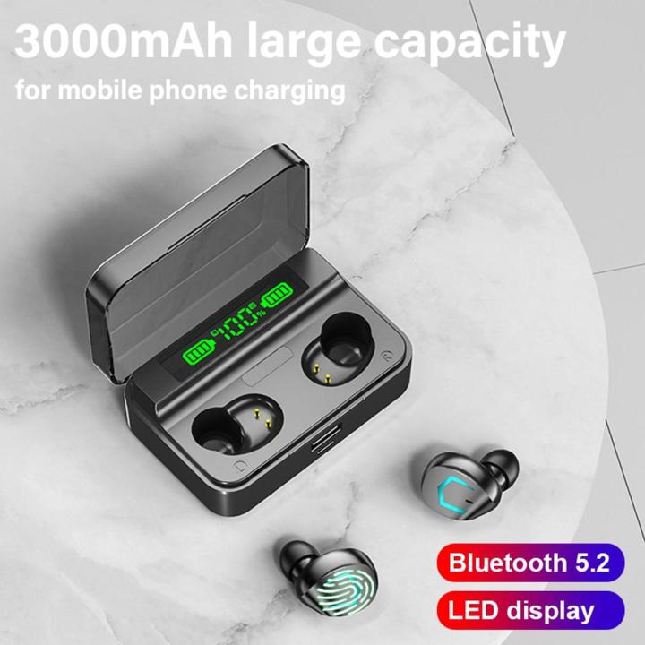 F9 TWS Headphones Stereo Bluetooth Earphones Wireless Headsets Sports Bass Earbuds with Mic 3000mAh Charging Box