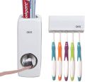 Automatic Toothpaste Dispenser & "Touch Me" Brush Holder Set - White - Magic Gift Store.