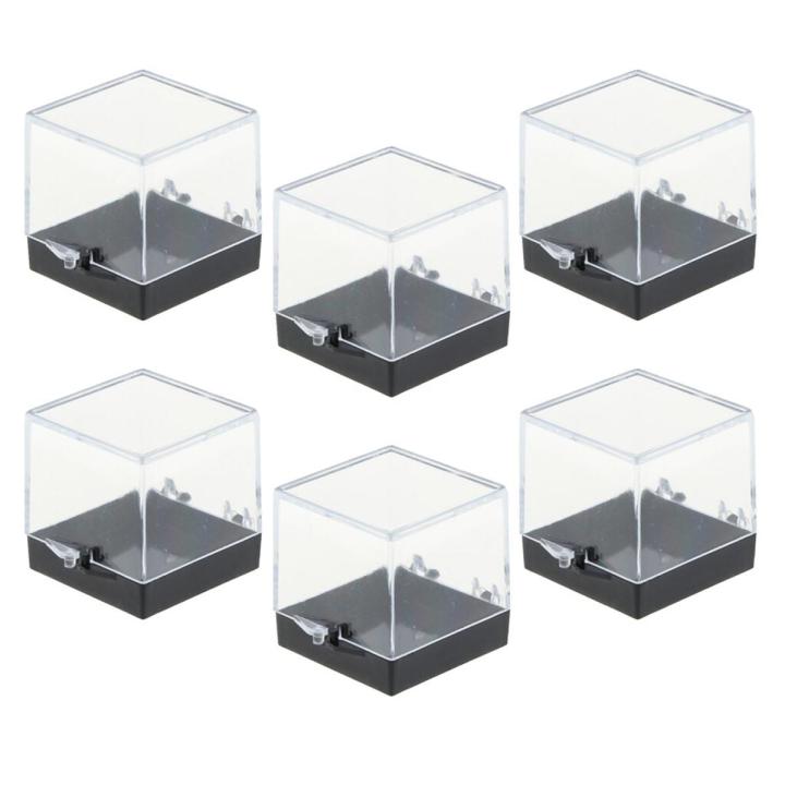 【The road to happiness Store】Transparent Acrylic Display Case Gems Statue Models 3x3x3.5cm