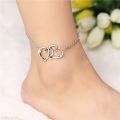 Retro Punk 2020 New Summer Fashion Anklets Wild Love Heart-shaped Double-hearted Anklet Lady Legs Anklet Wholesale. 