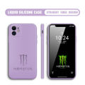 Hontinga for iPhone 12 Case Fashion Monster Energy Silicone Square Edge Phone Cases Full Cover Camera Shockproof Protection Rubber Case. 