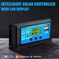 Solar Charge Controller 12V 24V Solar Panel Lcd Display Digital PWM Charge Controller 10A Charging And Output - Solar Panel.