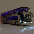 1:32 Alloy Bus Toy Double Decker Bus Model Simulation Children's Car Sightseeing Bus Toy Car Gift. 