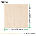 Basswood Sheets 12 Pack,12x12x1/8Inch Plywood Sheets,3mm Basswood for Laser Cutting,Laser Engraving Blanks,Drawing.