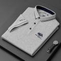New Embroidered Polo Shirt Men's High-end Luxury Top Summer Casual Lapel Short Sleeve T-shirt. 