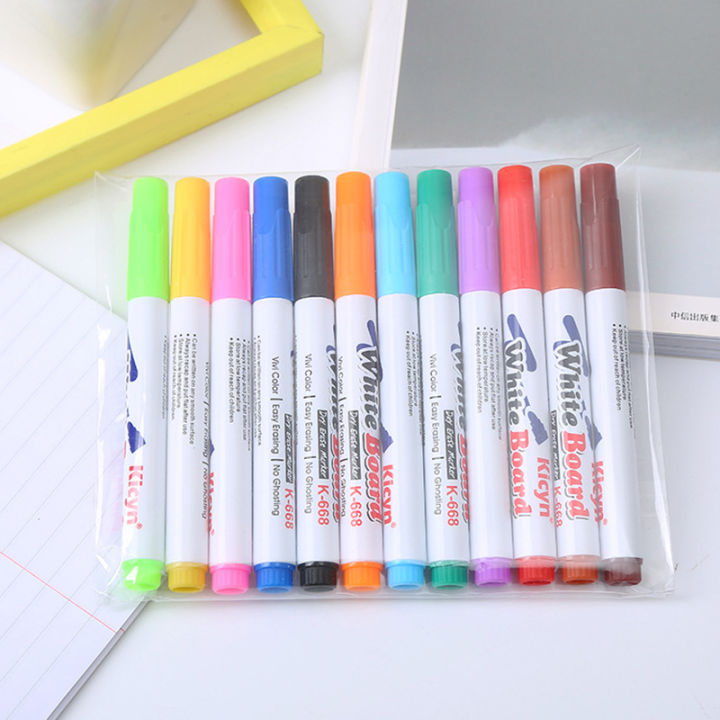 8/12 Number of magic builder to turn on and pin the pen with a colored marker on the keyboard using a stationary marker